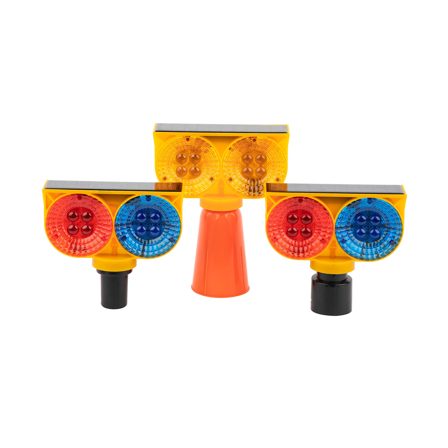 LED Solar Warning Flashing Light Road Construction Guardrail Light, Road Cone Light